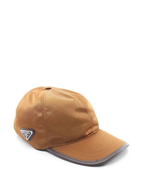 Prada Pre-Owned 2010s logo plate baseball cap Brown 1098679