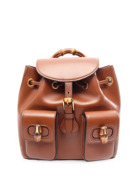 Gucci Pre-Owned 2010s Bamboo backpack Brown 1100678
