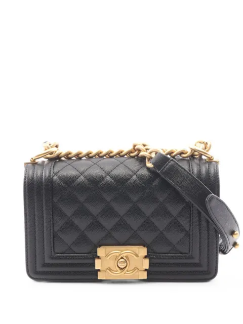 CHANEL Pre-Owned Boy Chanel quilted shoulder bag Black 1100649GUXLUP39
