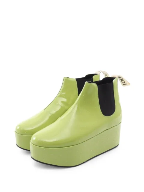 Loewe Pre-Owned 2010s platform Chelsea boots Green 1099142