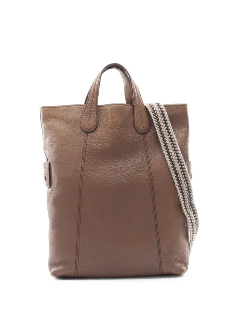 Tod's Vintage 2000s leather tote bag Brown 1092525