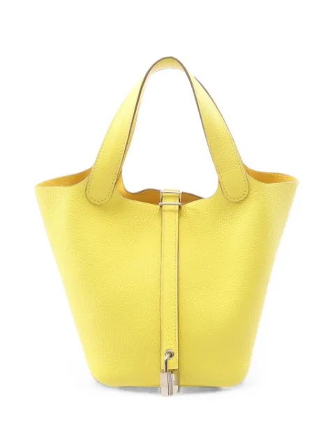 Hermès Pre-Owned 2022 Picotin Lock PM tote bag Yellow 1100609U