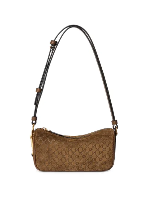 Gucci GG motif suede shoulder bag Brown 860784AAEE72118