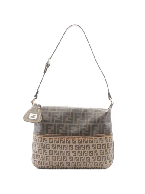 Fendi Pre-Owned 2010s Zucca Zucchino zip-fastening shoulder bag Brown 1100423