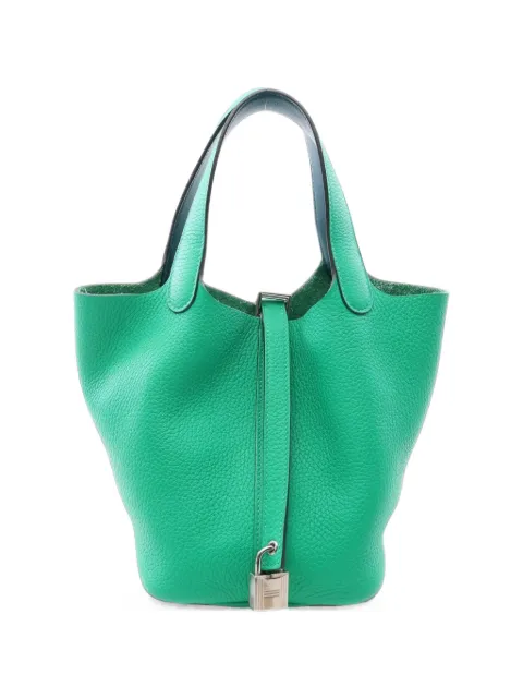 Hermès Pre-Owned 2020 PM Picotin Lock tote bag Green 1100611Y