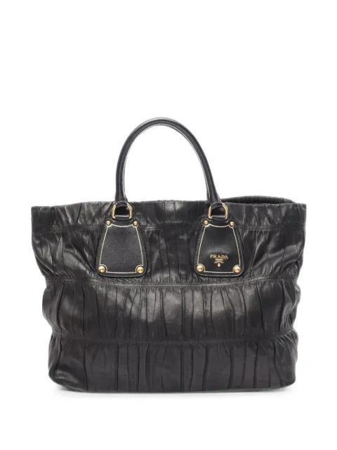Prada Pre-Owned Gaufre Saffiano tote bag Black 1100384