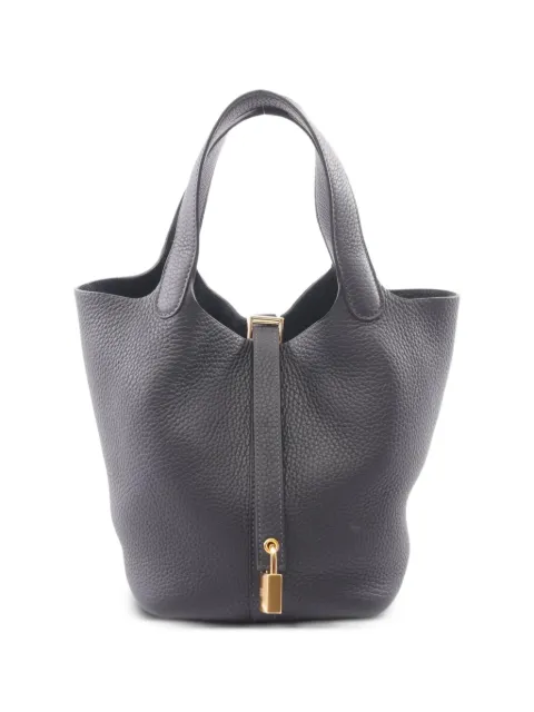 Hermès Pre-Owned 2026 PM Picotin Lock leather tote bag Blue 1100641G