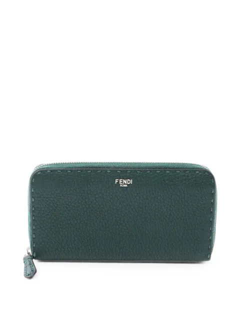 Fendi Pre-Owned 2000 Selleria round-zipper wallet Green 1096044
