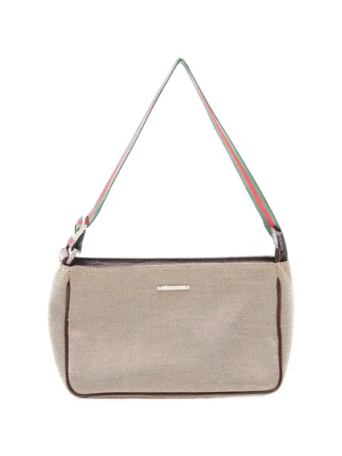 Gucci Pre-Owned 2000s Sherry line logo-plaque shoulder bag Neutrals 1099709