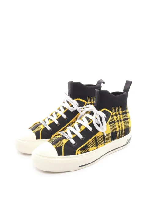 Christian Dior Pre-Owned 2010s Walk'n'Dior check sneakers Yellow 1097297