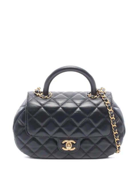 CHANEL Pre-Owned CC-logo Matelassé mini bag Black 1101252G92CHKH1
