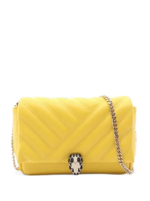 Bvlgari Pre-Owned 2010s mini Serpenti Cabochon crossbody bag Yellow 1099294