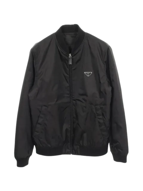 Prada Pre-Owned 2010s Re-Nylon bomber jacket Black 1090478