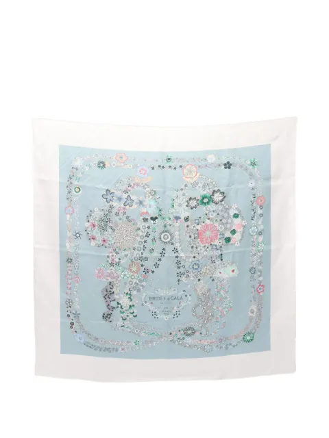 Hermès Pre-Owned 2000s Brides de Gala scarf Blue 1098550