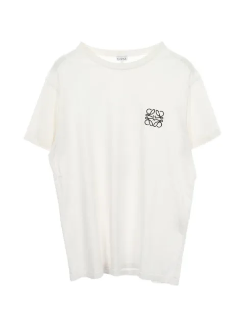 Loewe Pre-Owned 2010s Anagram-embroidered T-shirt White 1099210