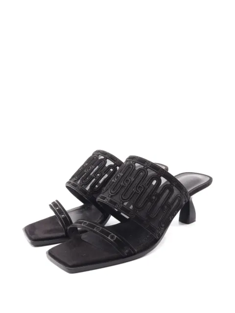 Hermès Pre-Owned 2010s Gioia heeled sandals Black 1097366