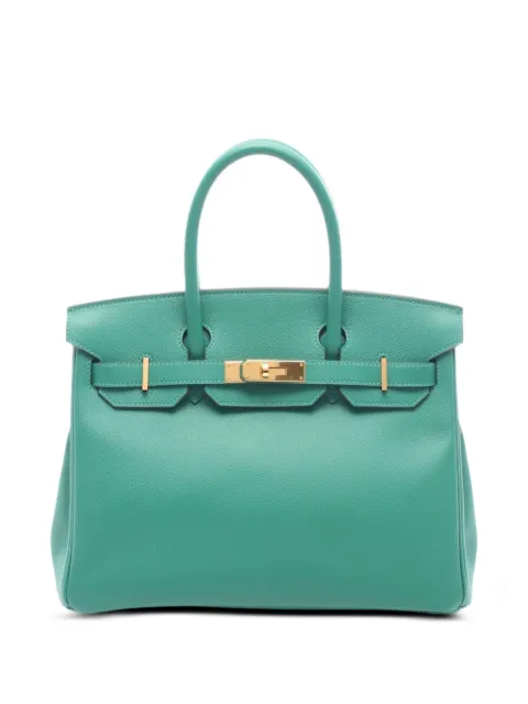 Hermès Pre-Owned 2018 30 Birkin tote bag Green 1101249C