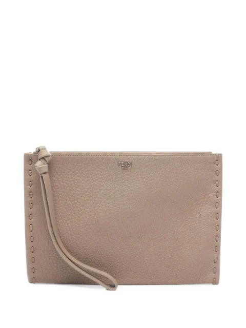 Fendi Pre-Owned 2010s Selleria clutch bag Neutrals 1096047