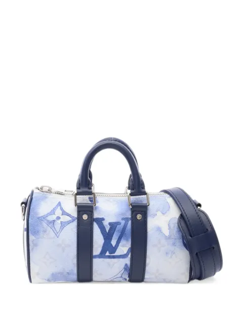 Louis Vuitton Pre-Owned 2021 XS Keepall Monogram watercolor tote bag Blue 1100943FL0261