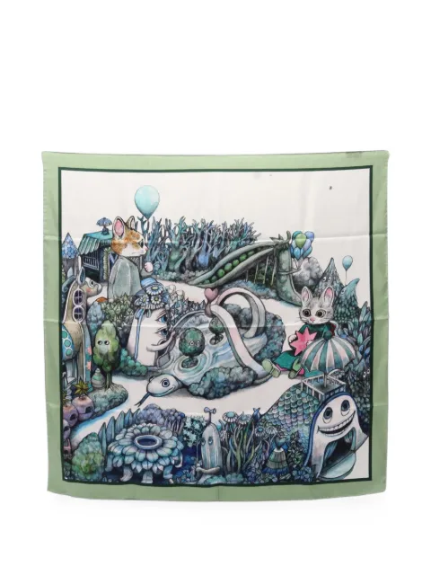 Gucci Pre-Owned x Yuko Higuchi square scarf Green 1097303