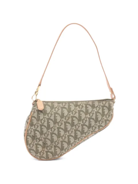 Christian Dior Pre-Owned 2010s Saddle Trotter shoulder bag Green 1099658
