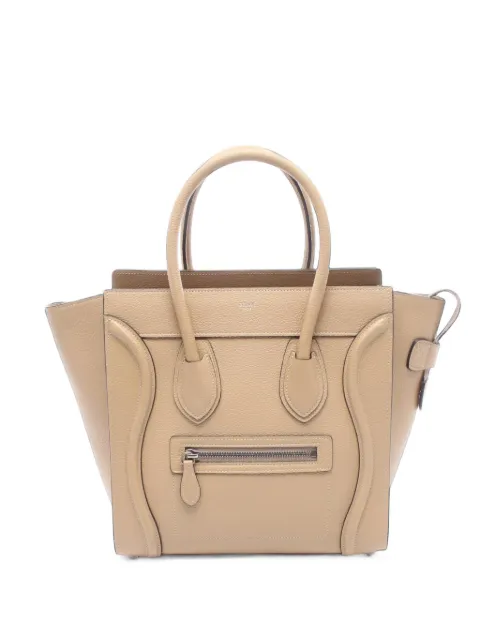 Celine Pre-Owned 2010s micro Luggage Micro shopper tote bag Neutrals 1099940