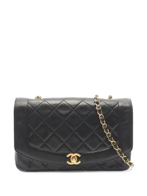 CHANEL Pre-Owned 1991-1994 Diana matelassé crossbody bag Black 11003022061315