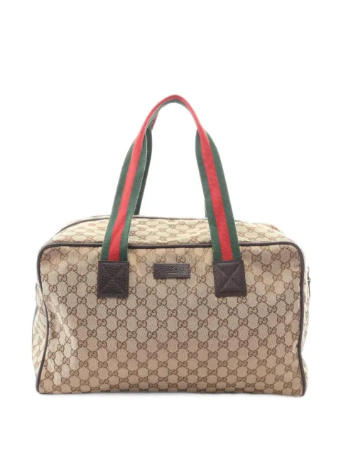 Gucci Pre-Owned 2000s GG canvas boston bag Neutrals 1100405