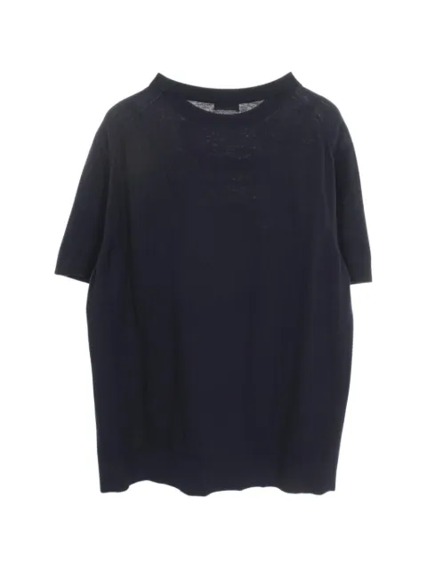 Christian Dior Pre-Owned x Jack Kerouac 2010s knitted T-shirt Blue 1099201