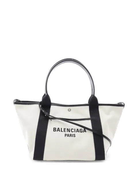 Balenciaga Pre-Owned 2010s medium Biarritz logo tote bag White 1099677
