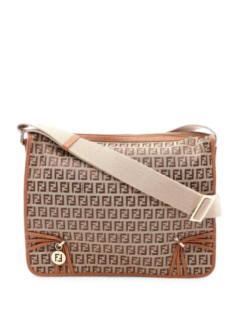 Fendi Pre-Owned 2000s Zucchino-pattern shoulder bag Neutrals 1099952