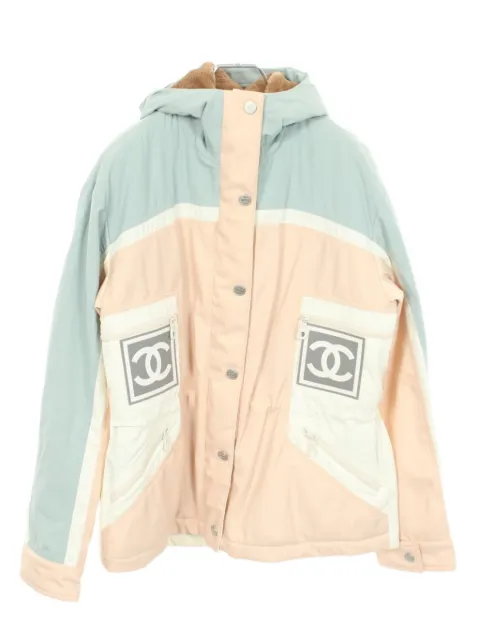 CHANEL Pre-Owned 1986-1988 hooded ski jacket Pink 1095529