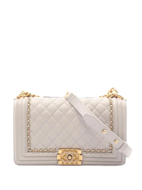 CHANEL Pre-Owned 2019 Boy Chanel quilted shoulder bag White 109980129366050