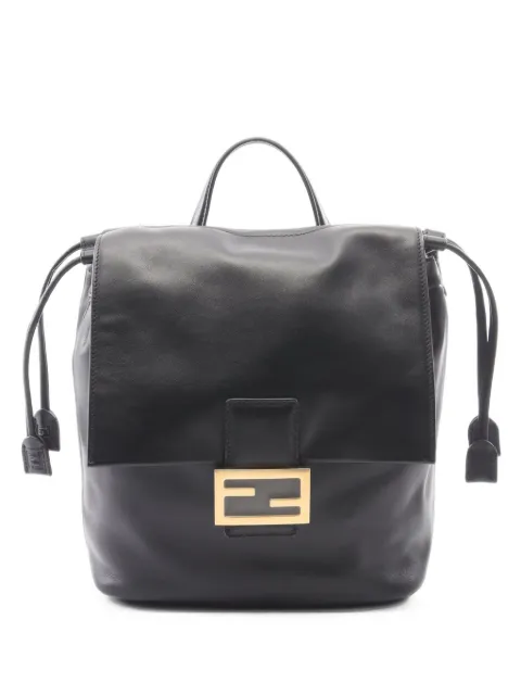Fendi Pre-Owned 2010s FF leather backpack Black 1100701