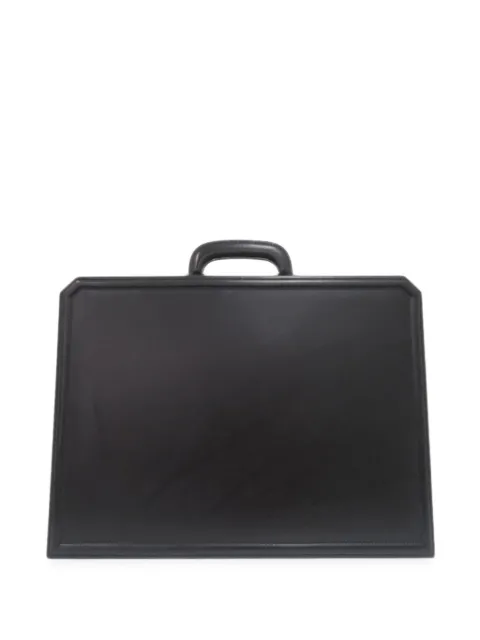 Gucci Pre-Owned 20th Century Calfskin Trunk Attache Case business bag Black ZXFSOUASKLRZOZVN