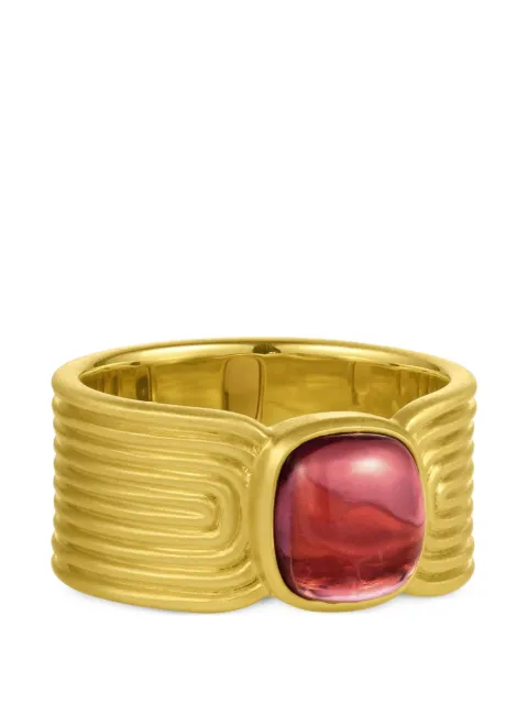 Leigh Maxwell pink tourmaline cabochon ridge ring Gold LMR167PTO22375HP