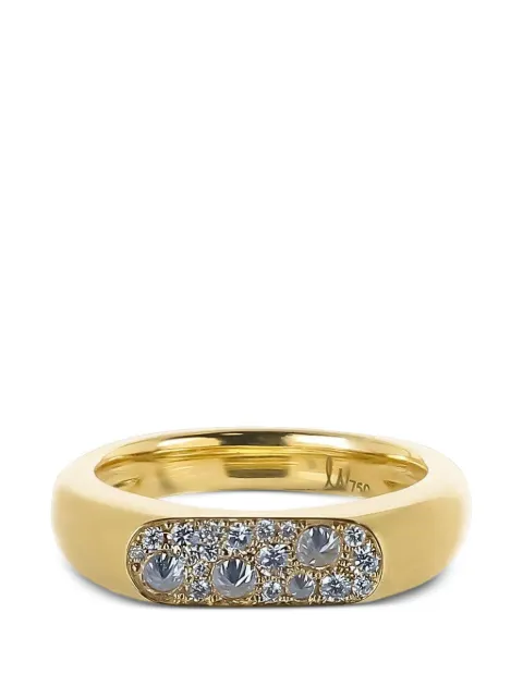 Leigh Maxwell diamond flattened band ring Gold LMR177DIA75