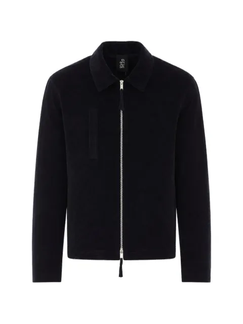 Thom Krom velvet zip-up jacket Black MJ94