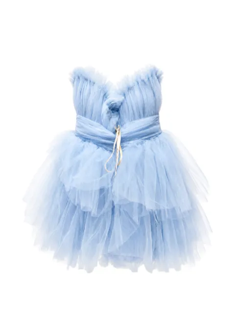 Bronx and Banco ruffled tulle mini dress Blue BB18016