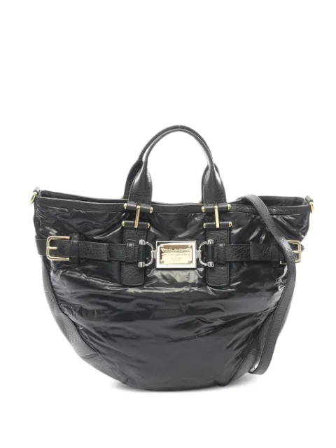 Dolce & Gabbana Pre-Owned 2000s leather tote bag Black 1098492