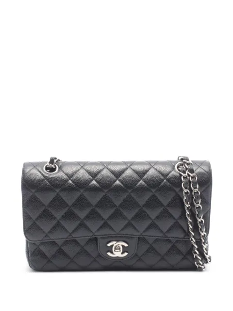 CHANEL Pre-Owned 2016-2017 Matelassé Double Flap crossbody bag Black 1100613