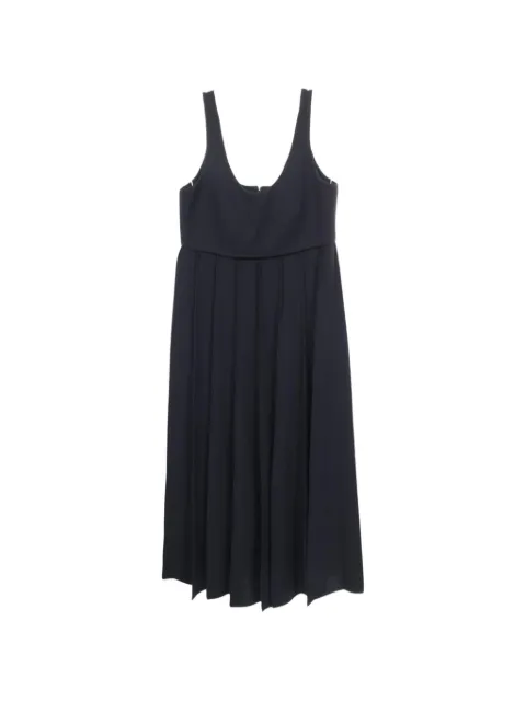 Hermès Pre-Owned 2000s pleated midi dress Blue 1097407