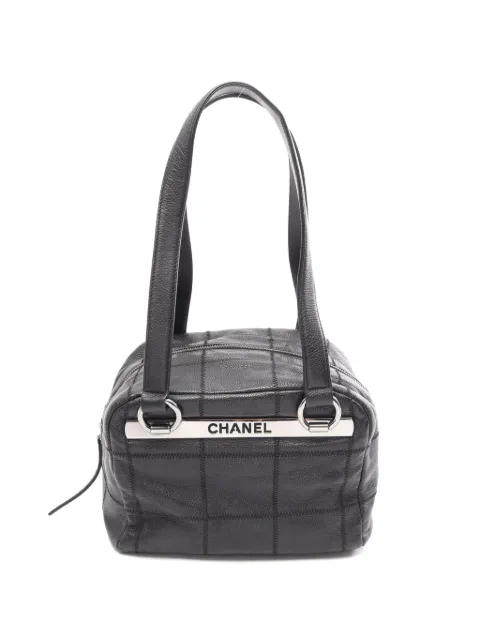 CHANEL Pre-Owned 2004-2005 mini Chocolate Bar Boston tote bag Black 1100055