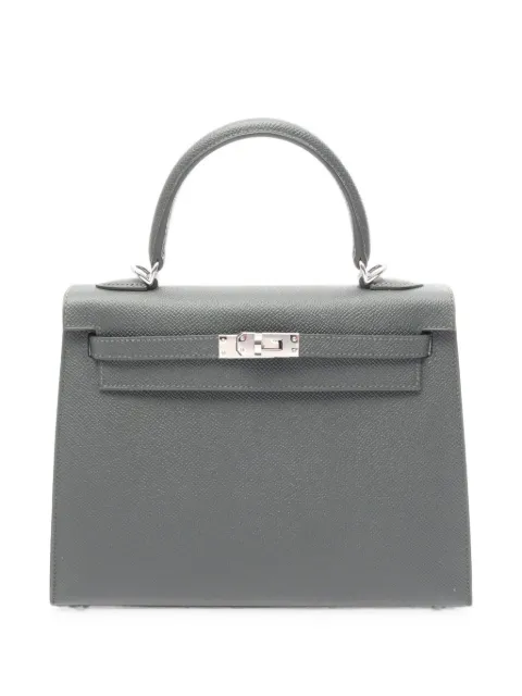 Hermès Pre-Owned 25 Kelly leather tote bag Grey 1100616K