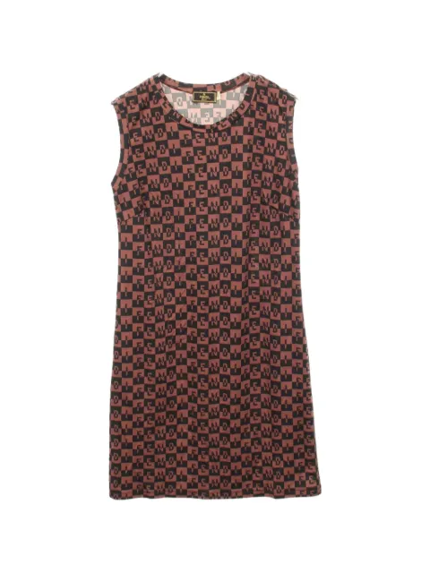 Fendi Pre-Owned 2000s logo-print sleeveless mini dress Red 1085080
