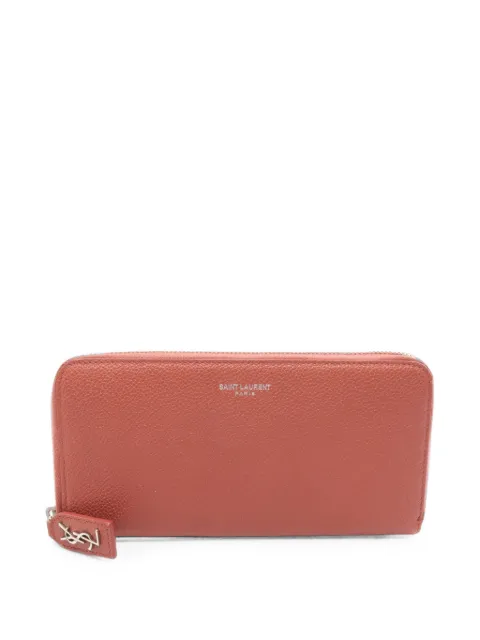 Saint Laurent Pre-Owned 2010s Liv Gauche zip-around wallet Brown 1101282
