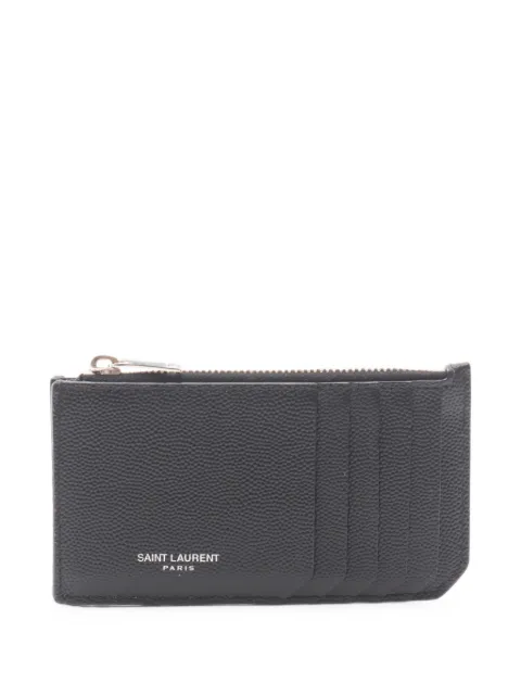 Saint Laurent Pre-Owned 2000s Fragment zip-up card case Black 1101278