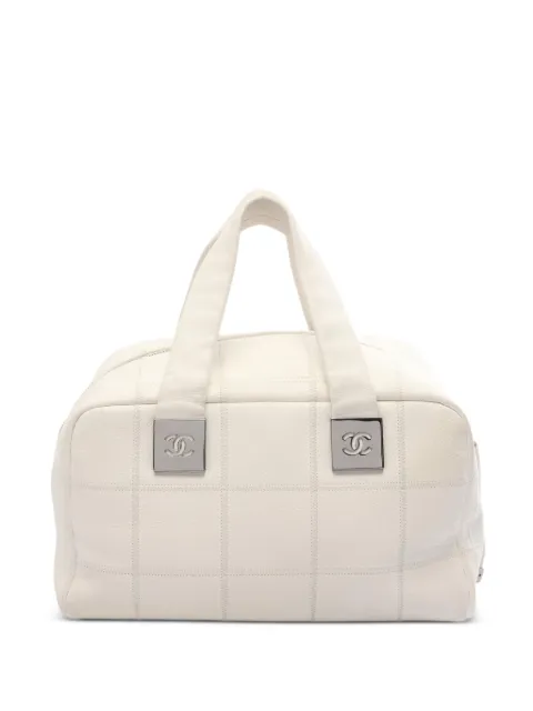 CHANEL Pre-Owned 2003-2004 Chocolate Bar tote bag White 10997908715778