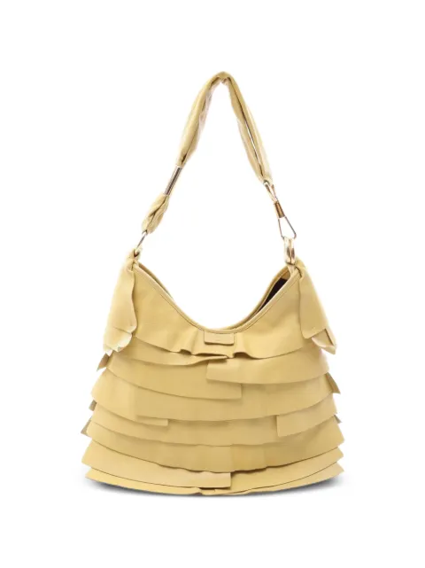 Saint Laurent Pre-Owned 2000 Saint-Tropez ruffled shoulder bag Neutrals 1100919