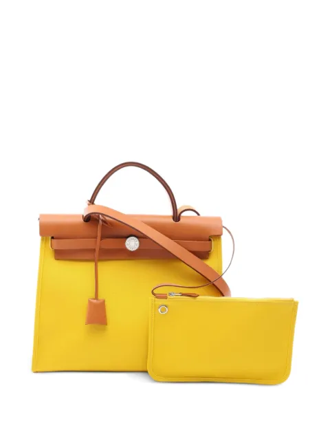 Hermès Pre-Owned 2019 PM Herbag Zip 31 tote bag Yellow 1100629D